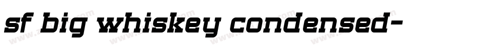 sf big whiskey condensed字体转换